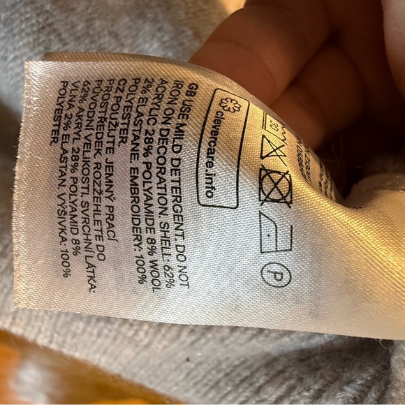 H&M Gray Long Sleeve Embellished Hooded Sweater - Picture 8 of 8